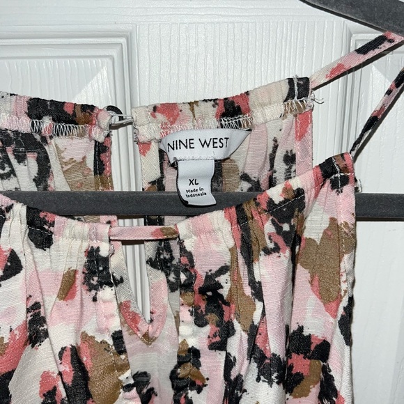 Nine West Pink and Brown Patterned Tank Top - Picture 2 of 3